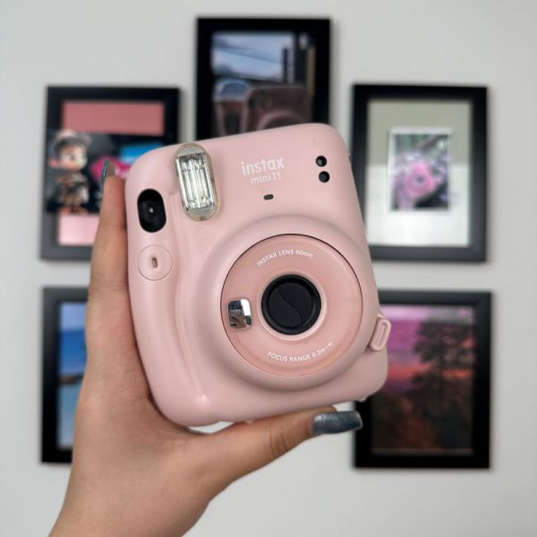 پک دوربین چاپ فوری مینی 11 صورتی به همراه کاغذ و کیف