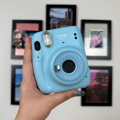 پک دوربین چاپ فوری مینی 11 آبی به همراه کاغذ و کیف