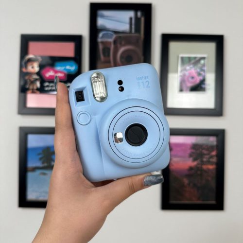 پک دوربین چاپ فوری مینی 12 آبی به همراه کاغذ و کیف