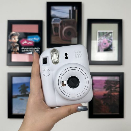 پک دوربین چاپ فوری مینی 12 سفید به همراه کاغذ و کیف