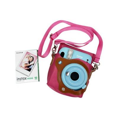 پک دوربین چاپ فوری مینی 11 آبی به همراه کاغذ و کیف