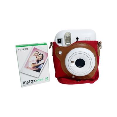 پک دوربین چاپ فوری مینی 12 سفید به همراه کاغذ و کیف