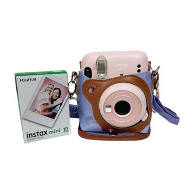 پک دوربین چاپ فوری مینی 11 صورتی به همراه کاغذ و کیف