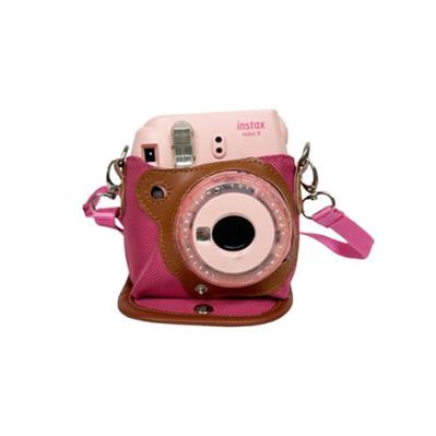 پک دوربین چاپ فوری مینی 9صورتی به همراه کاغذ و کیف