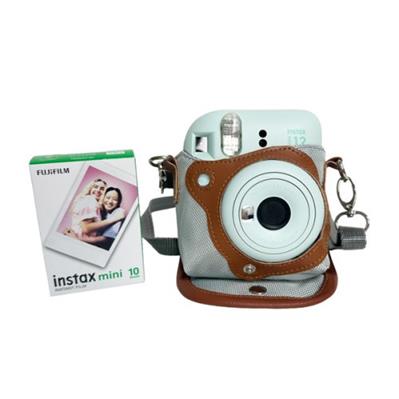 پک دوربین چاپ فوری مینی 12 سبز به همراه کاغذ و کیف