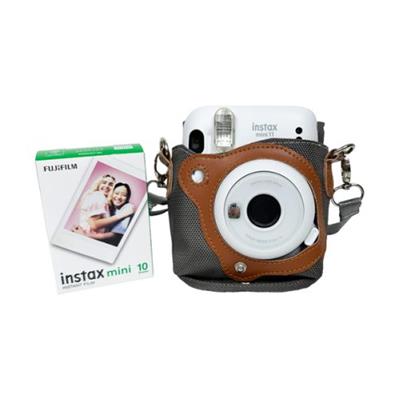 پک دوربین چاپ فوری مینی 11 سفید به همراه کاغذ و کیف