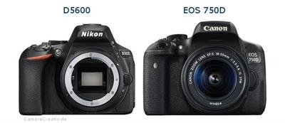 مقایسه دو دوربین 750d کانن و d5600 نیکون